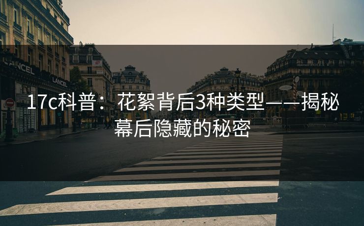17c科普：花絮背后3种类型——揭秘幕后隐藏的秘密