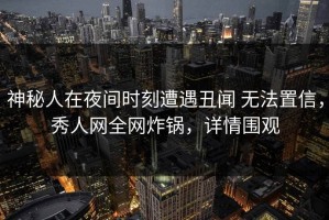 神秘人在夜间时刻遭遇丑闻 无法置信，秀人网全网炸锅，详情围观