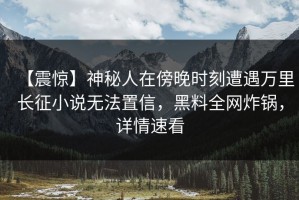 【震惊】神秘人在傍晚时刻遭遇万里长征小说无法置信，黑料全网炸锅，详情速看